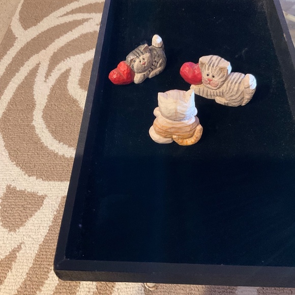 VTG Midwest of Canon Falls Resin Kitty Cats With Red Hearts ❤️ 3 Total - Picture 3 of 11